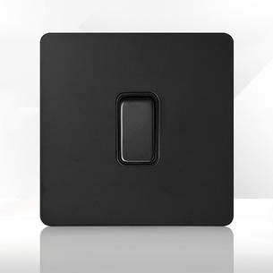 Stainless steel Switch BJ-1 Gang 2 Way switch-Black
